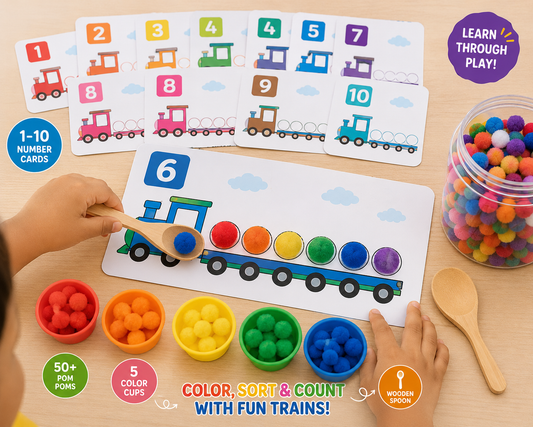 Color Sorting & Counting Kit – Montessori Learning Toy (2-6 Years)