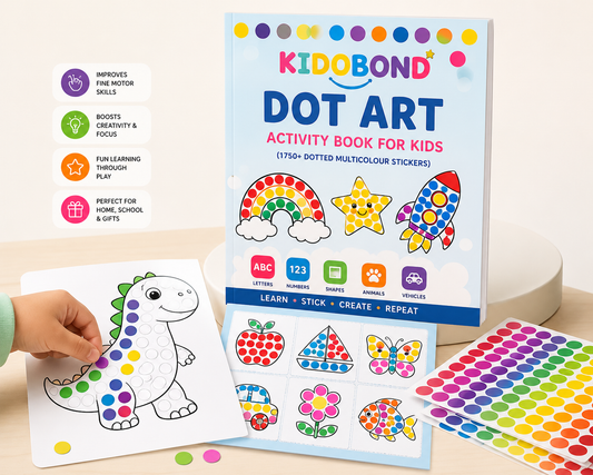 Dot Art Activity Kit – No Mess Sticker Fun for Kids (2-8 Years)