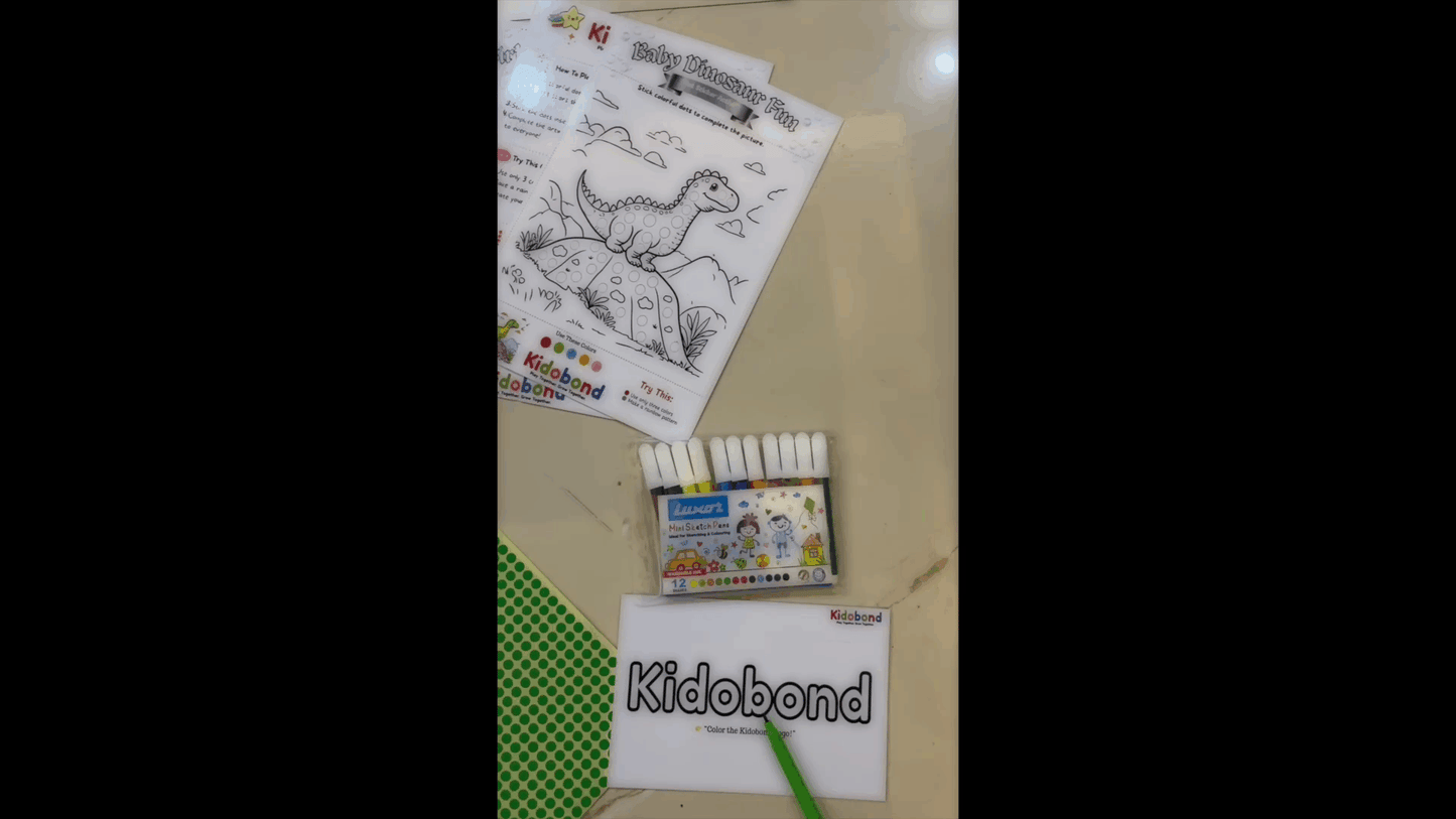 3-in-1 Learning & Activity Box – Sticker Art, Search & Find & Color Sorting (Ages 2-8)